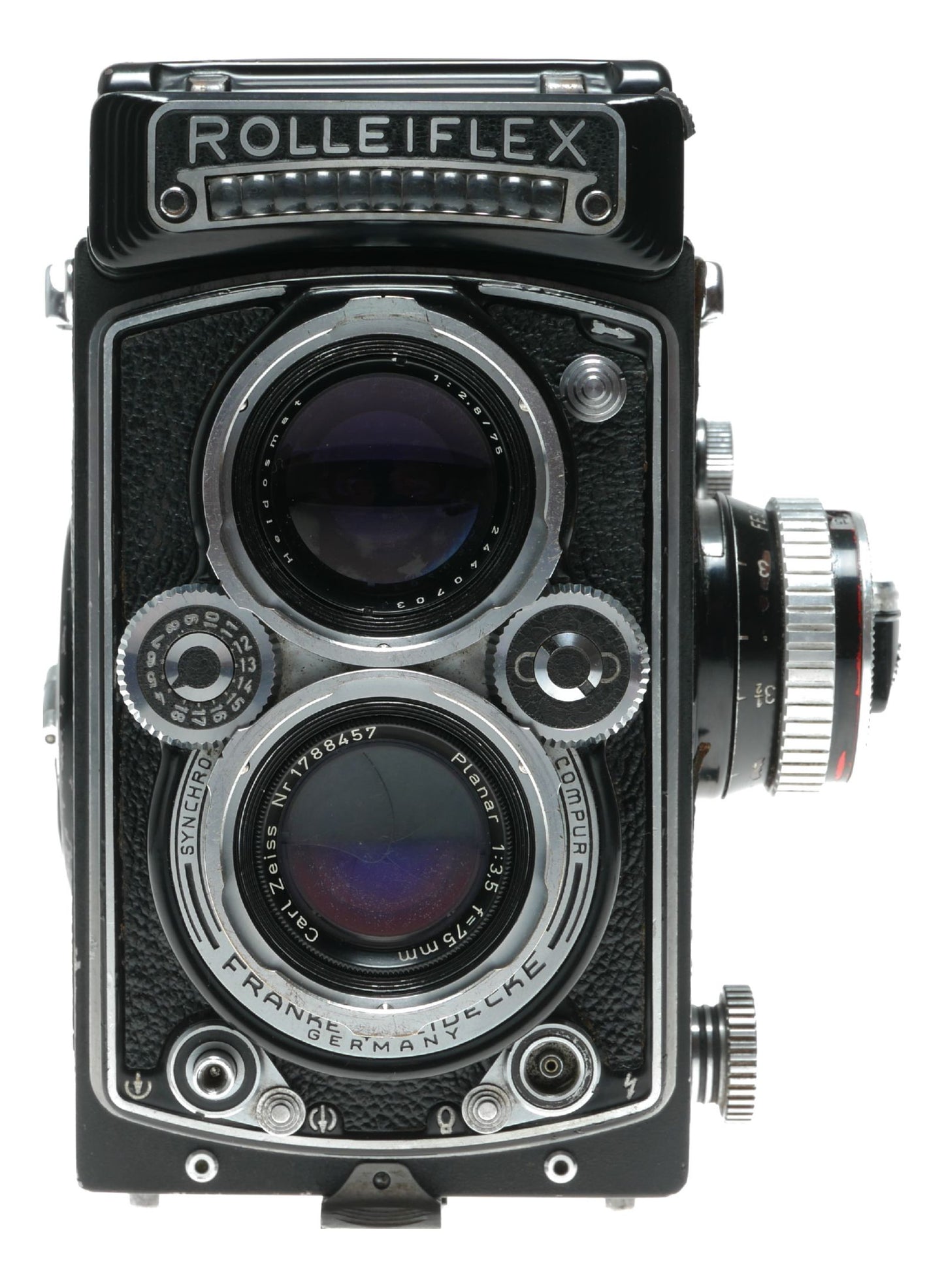 Rolleiflex 6x6 TLR camera Planar 1:3.5 f=75mm working meter