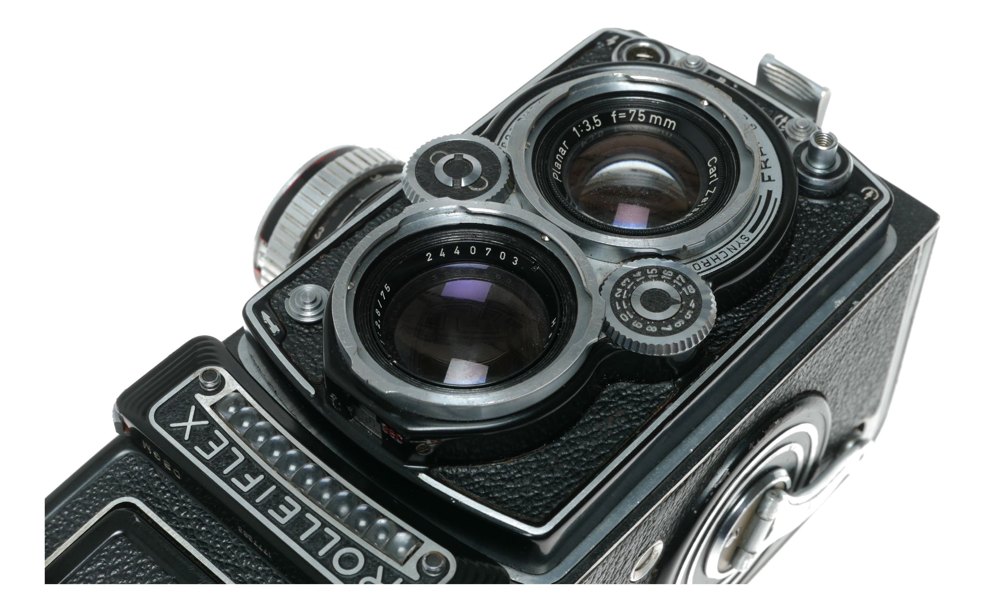 Rolleiflex 6x6 TLR camera Planar 1:3.5 f=75mm working meter