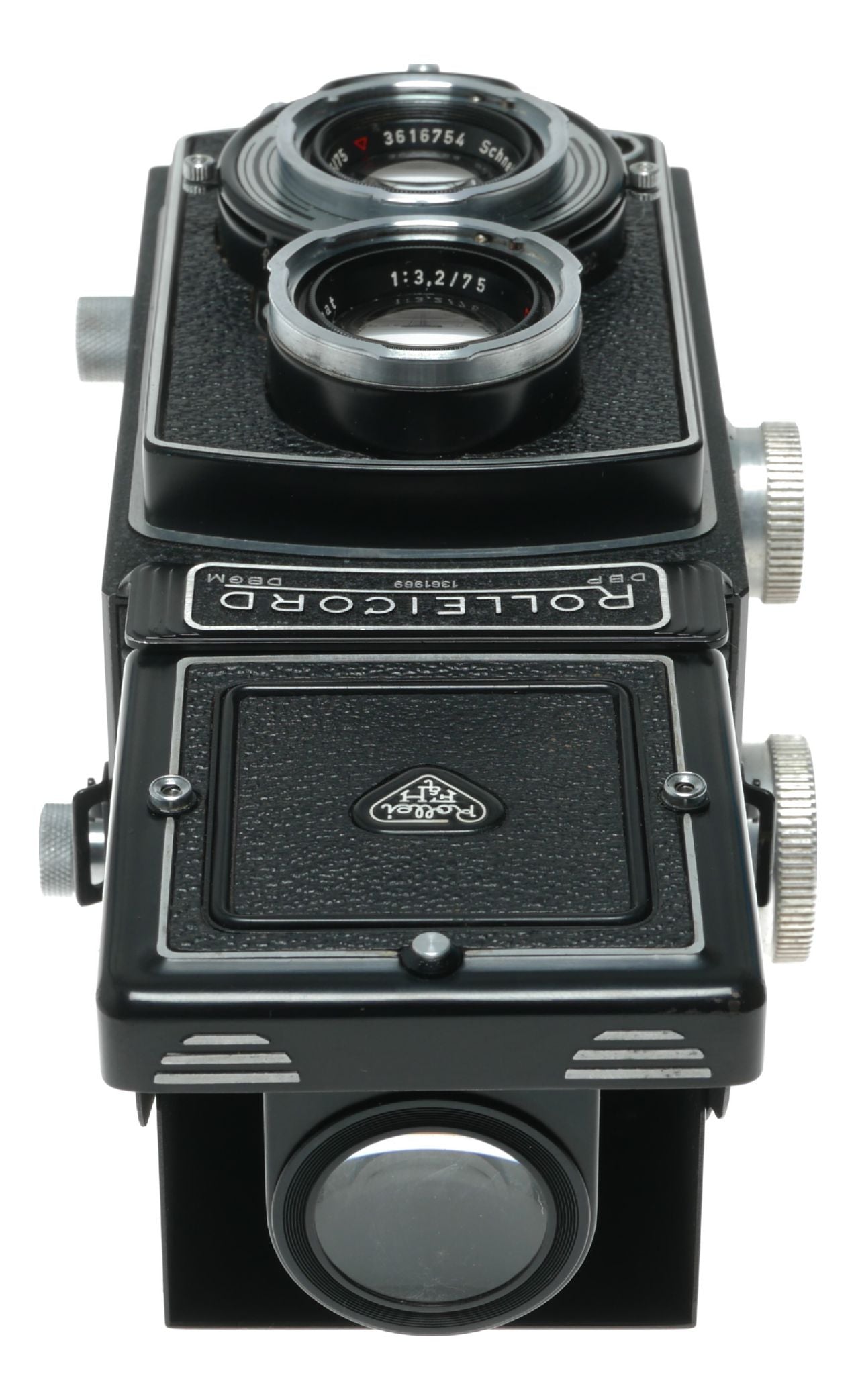 Rolleicord TLR camera Schneider Xenar 3.5/75 twin caps in leather case