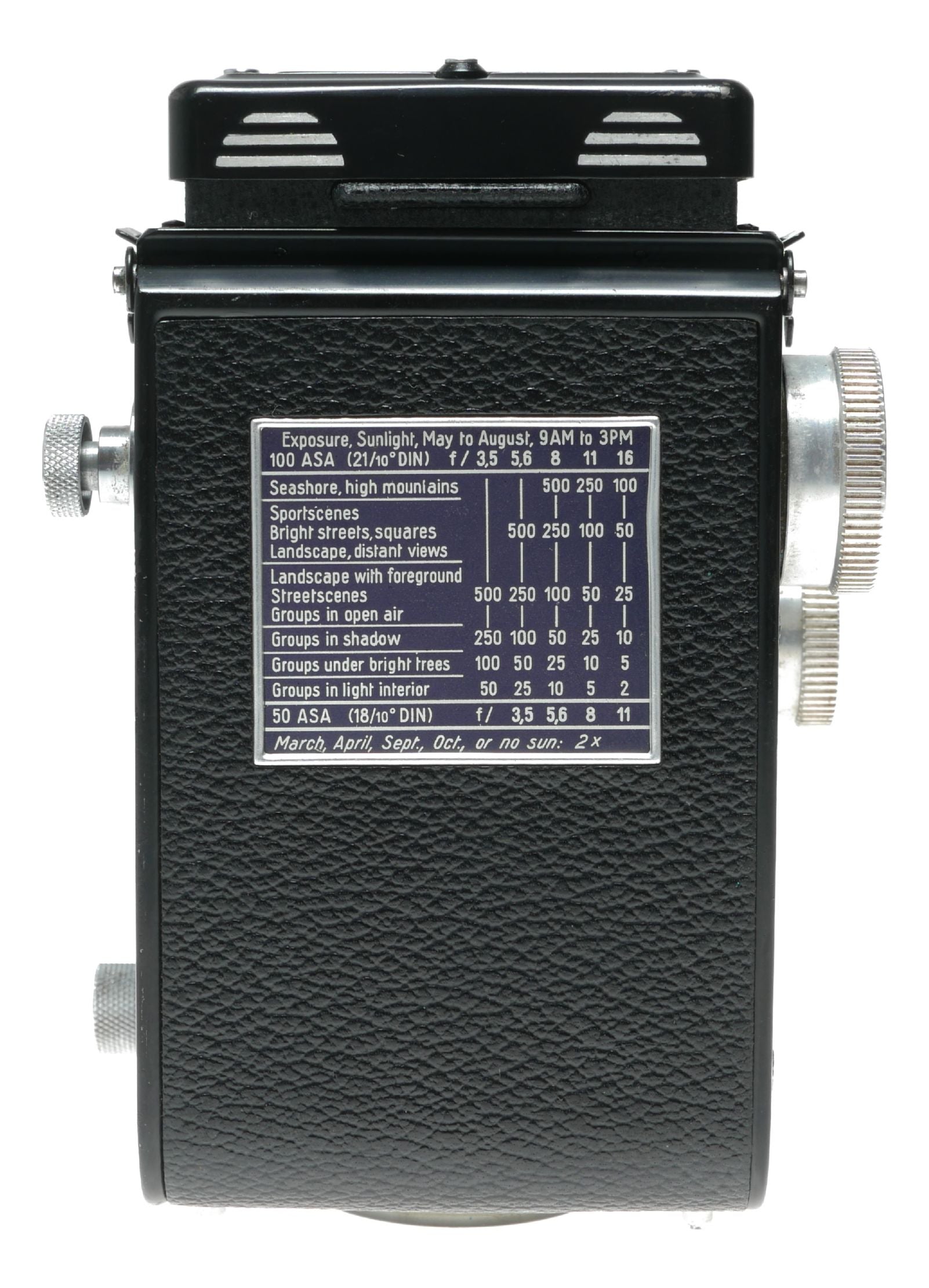 Rolleicord TLR camera Schneider Xenar 3.5/75 twin caps in leather case