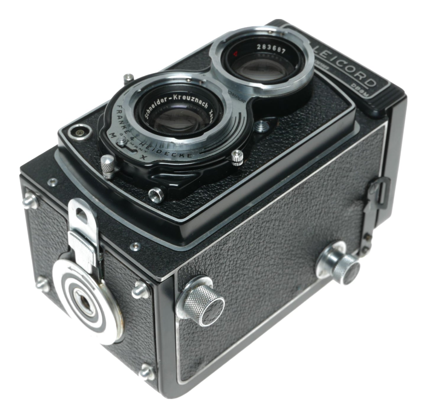 Rolleicord TLR camera Schneider Xenar 3.5/75 twin caps in leather case