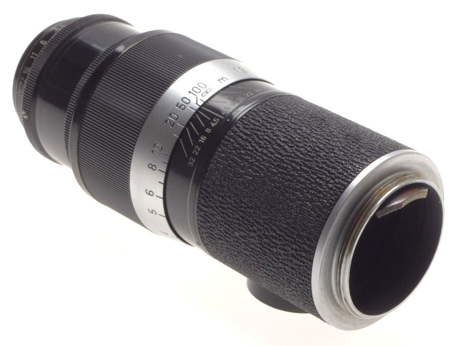 LEICA BLACK PAINT SHARK SKIN 1:4.5/135mm HEKTOR RARE M39 SCEW MOUNT CAMERA LENS