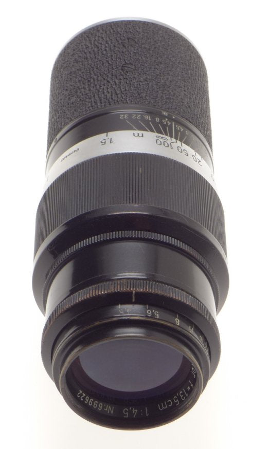 LEICA BLACK PAINT SHARK SKIN 1:4.5/135mm HEKTOR RARE M39 SCEW MOUNT CAMERA LENS