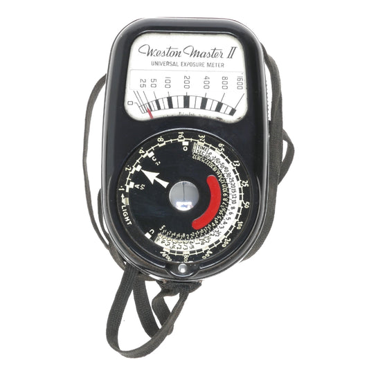 Master II Weston clean hand held light exposure f/stop meter antique cased