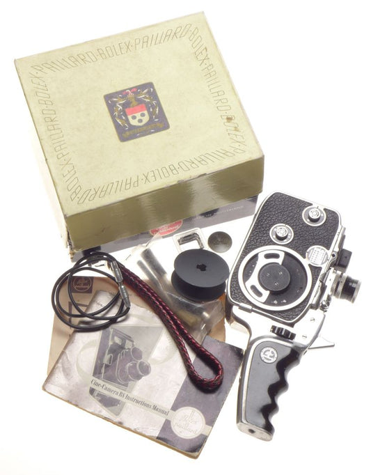 Paillard Bolex b8 Film Cine Camera Yvar 1:2.5 f=12.5mm Ar Lens Accessories Box
