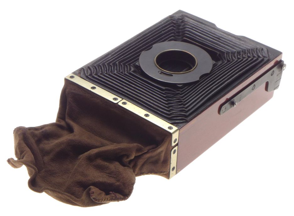 Newman & Guardia Nydia Pocket Camera Wood Body Bellows no Lens Leather Case - View 10
