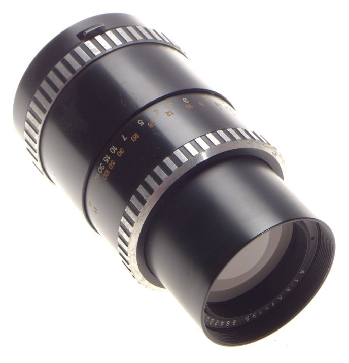 Carl Zeiss Jena Lens S 1:3.5 f=135 42mm Thread Mount Early Version Sonnar Zebra - View 3