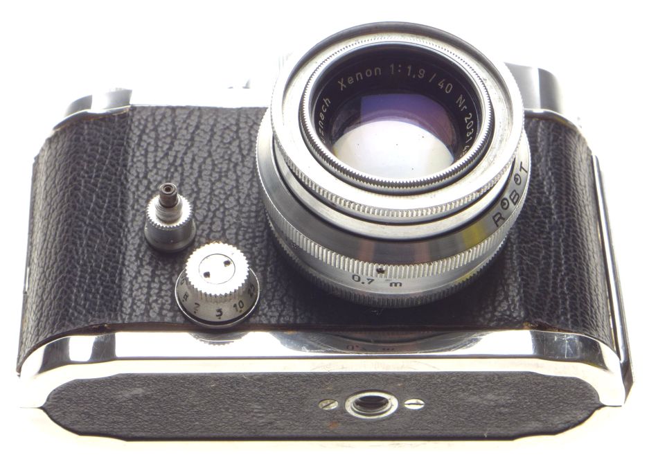 Robot Ii 35mm Film Camera Schneider Xenon 1:1.9/40 Lens Leather Pouch - View 6