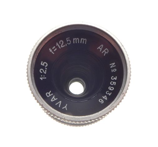 Kern Paillard Yvar 1:2.5 f=12.5mm Bolex b8 Film Camera Lens Caps Leather Keeper - View 2