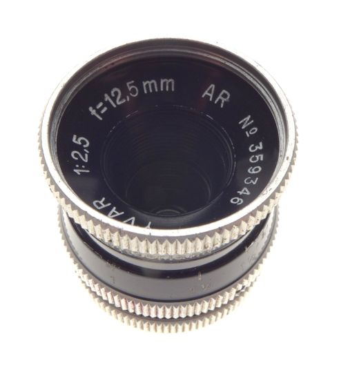 Kern Paillard Yvar 1:2.5 f=12.5mm Bolex b8 Film Camera Lens Caps Leather Keeper - View 3