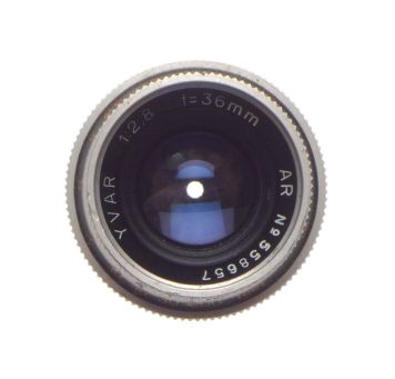 Kern Paillard Yvar 1:2.8 f=36mm Ar Bolex b8 Film Camera Lens Caps Case no558657 - View 2
