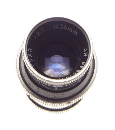 Kern Paillard Yvar 1:2.8 f=36mm Ar Bolex b8 Film Camera Lens Caps Case no558657 - View 3