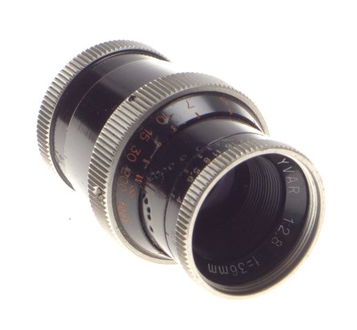 Kern Paillard Yvar 1:2.8 f=36mm Ar Bolex b8 Film Camera Lens Caps Case no558657 - View 5