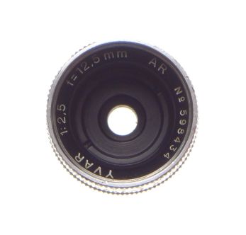 Kern Paillard Yvar 1:2.5 f=12.5mm Bolex Film Camera Lens Caps Hood Leather Case - View 2