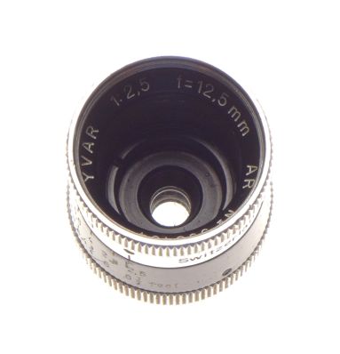 Kern Paillard Yvar 1:2.5 f=12.5mm Bolex Film Camera Lens Caps Hood Leather Case - View 3