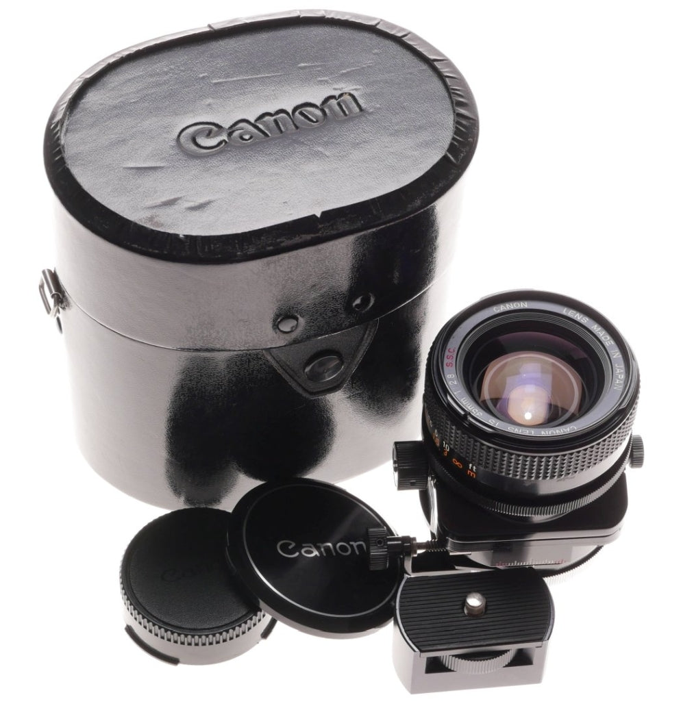 Canon Ts Tilt Shift 35mm 1:2.8 S.s.c. Slr Camera Lens Caps Tripod Mount Keeper