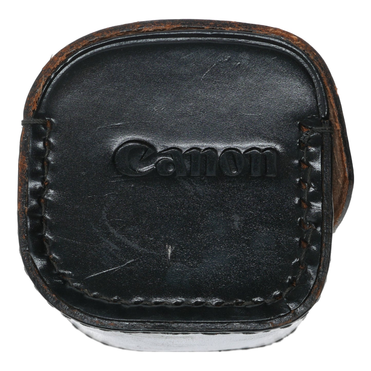 Canon little vintage film camera antique leather case in used condition