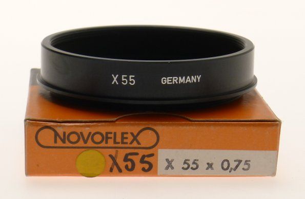 Novoflex x55 x0.75 Lens Adapter Ring Extension Tube New Old Stock in Box - View 2