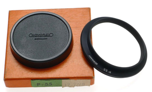 Novoflex p55 lens adapter ring lid extension tube new old stock original box