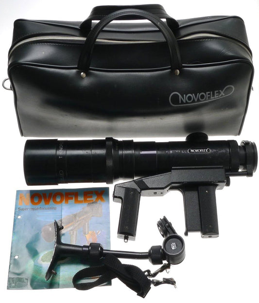 Novoflex rapid focus pistol grip tele 5.6/400mm t-noflexar chest pod retro bag
