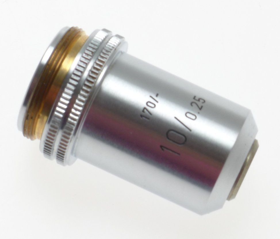 Leitz Wetzlar 170/- 10/0.25 Microscope Objective Lens Very Good Used Condition - View 3