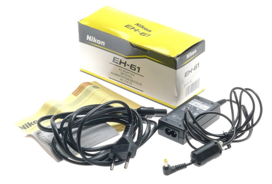 Nikon eh-61 ac adapter for coolpix 2100, 3100, sq digital camera box manual