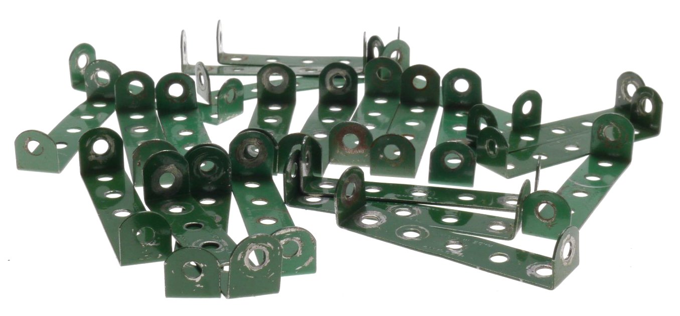 Meccano Magic Motors Double Angle Formed Slotted Strips Girders Screwed Rods Box - View 9
