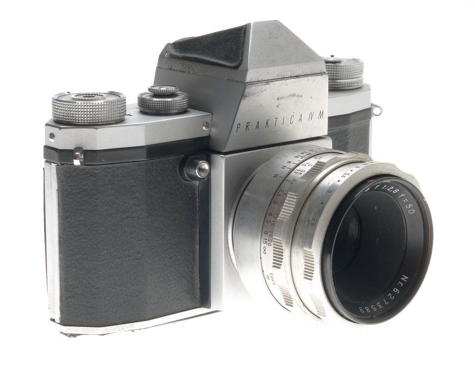 Praktika Iv M Slr m42 Film Camera Jena Lens 1:2.8 f=50mm Pentacon Dresden Pouch - View 2