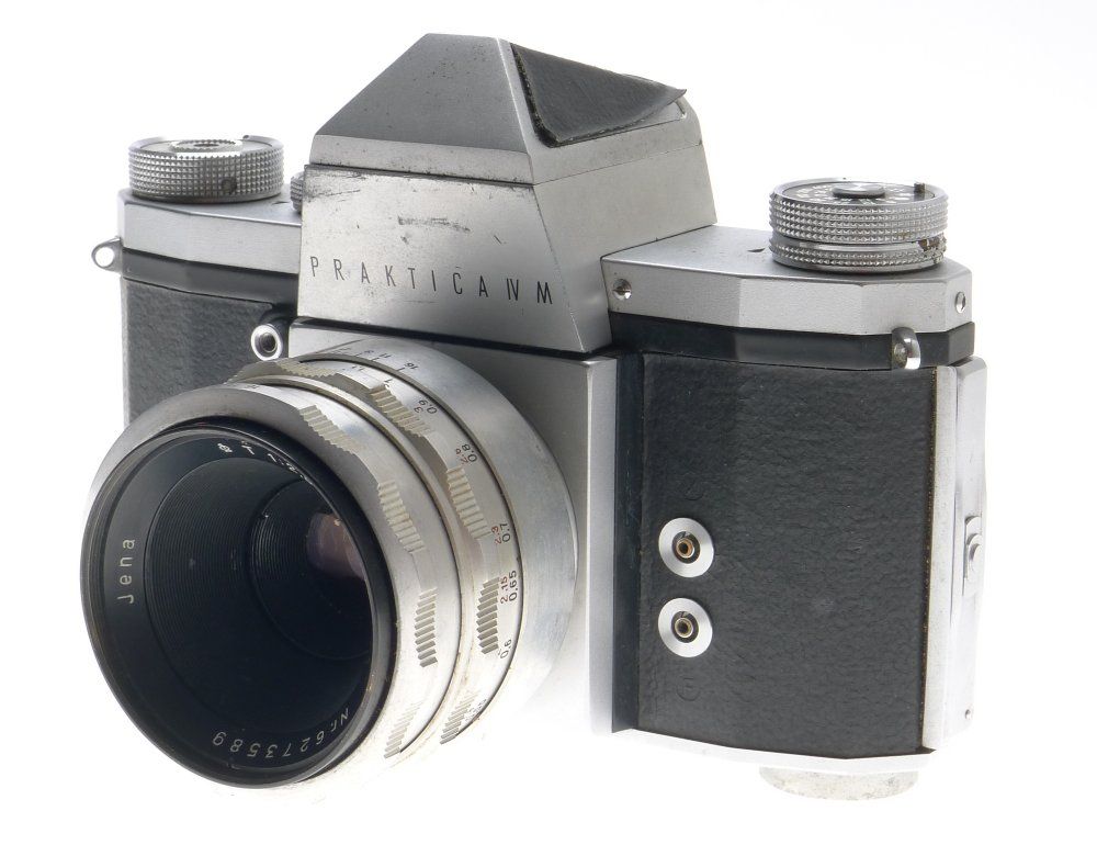 Praktika Iv M Slr m42 Film Camera Jena Lens 1:2.8 f=50mm Pentacon Dresden Pouch - View 3