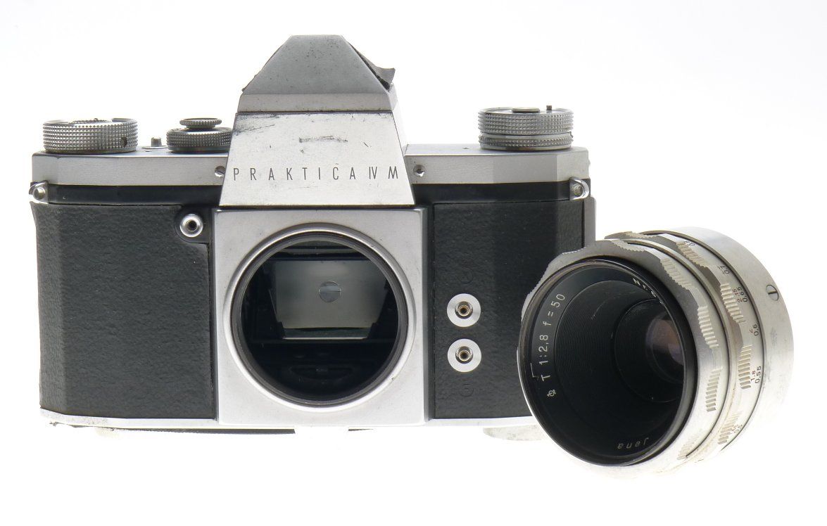 Praktika Iv M Slr m42 Film Camera Jena Lens 1:2.8 f=50mm Pentacon Dresden Pouch - View 6