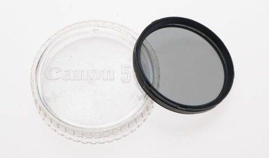 Canon 52mm Pl-l Linear Polarizing Camera Lens Filter in Case Vintage Nice