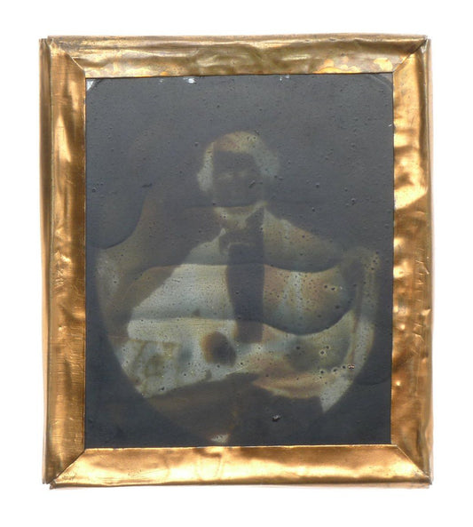 Antique 19th Century Daguerreotype Ambrotype Tintype Gold Frame Africa Colonial - View 2