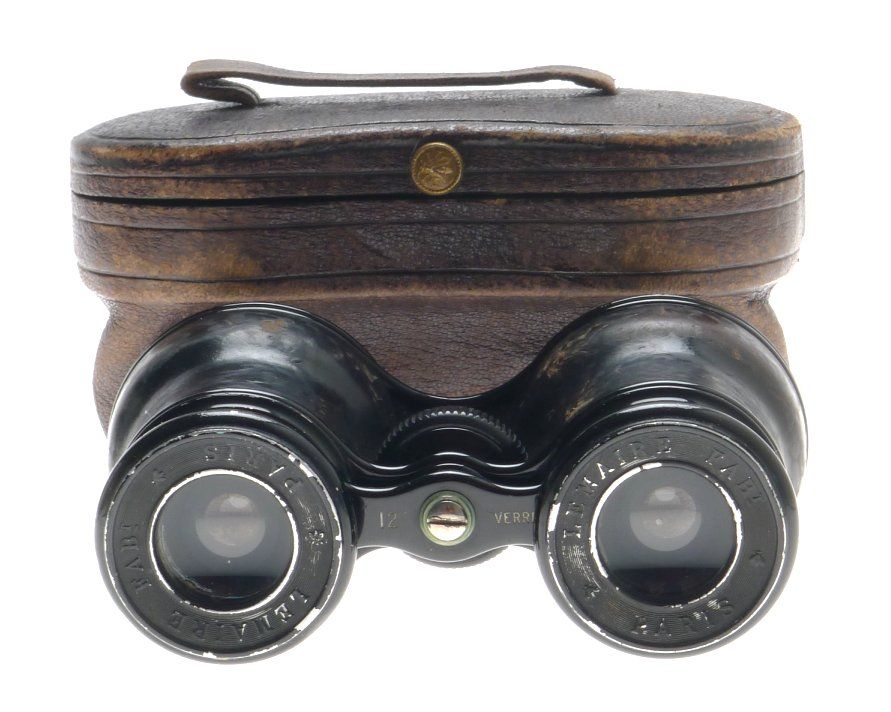 Lemarie Fabi Paris Vintage Opera Glasses Binoculars 12 Leverres in Leather Case - View 2