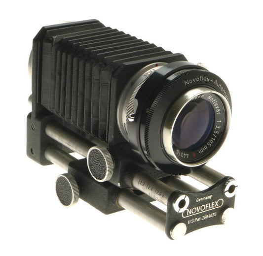 Novoflex-automatik noflexar lens 1:3.5/105mm exakta leica adapter macro bellows